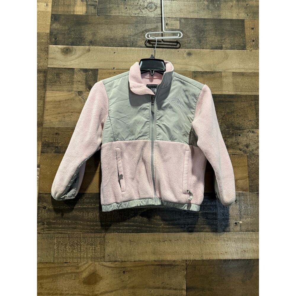 The North Face- Pink / Gray Fleece Zip-Up -Girls Size 5P